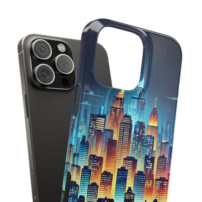 City Scape At Light Slim Phone Cases