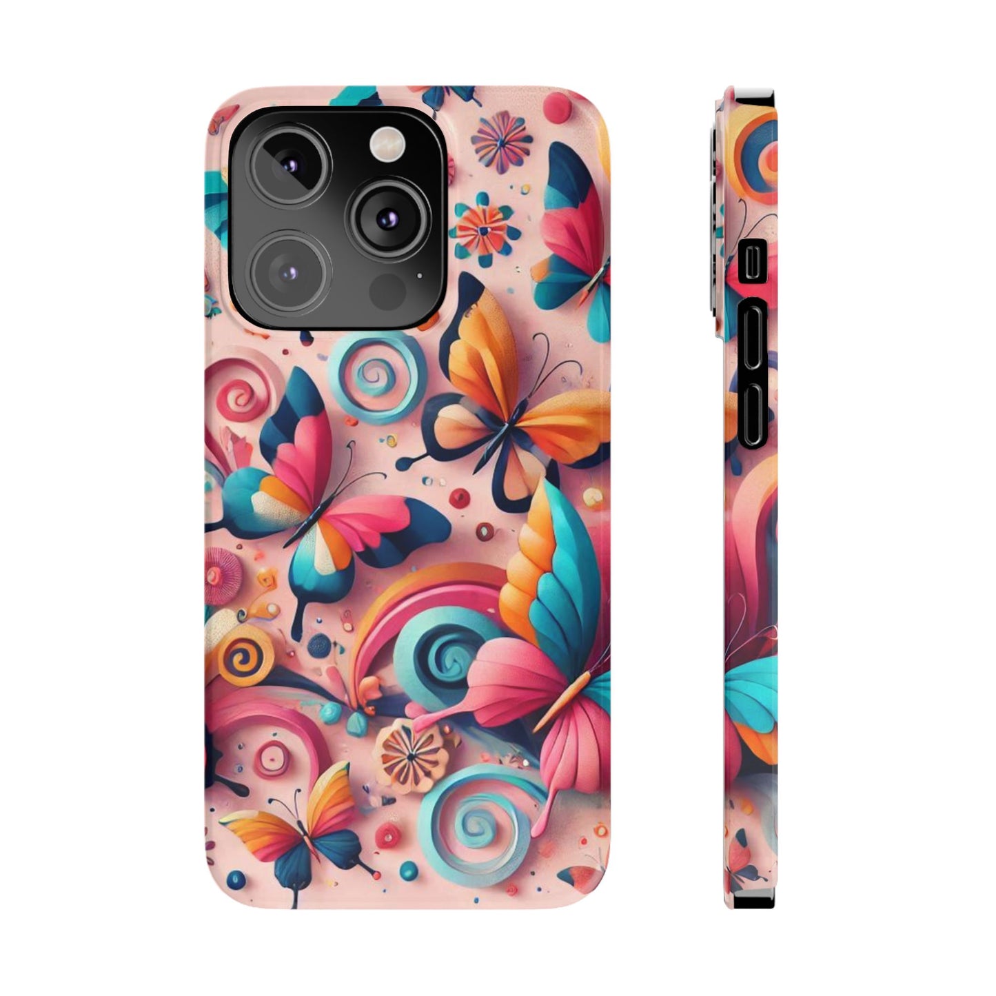 Butterfly Theme Slim Phone Cases