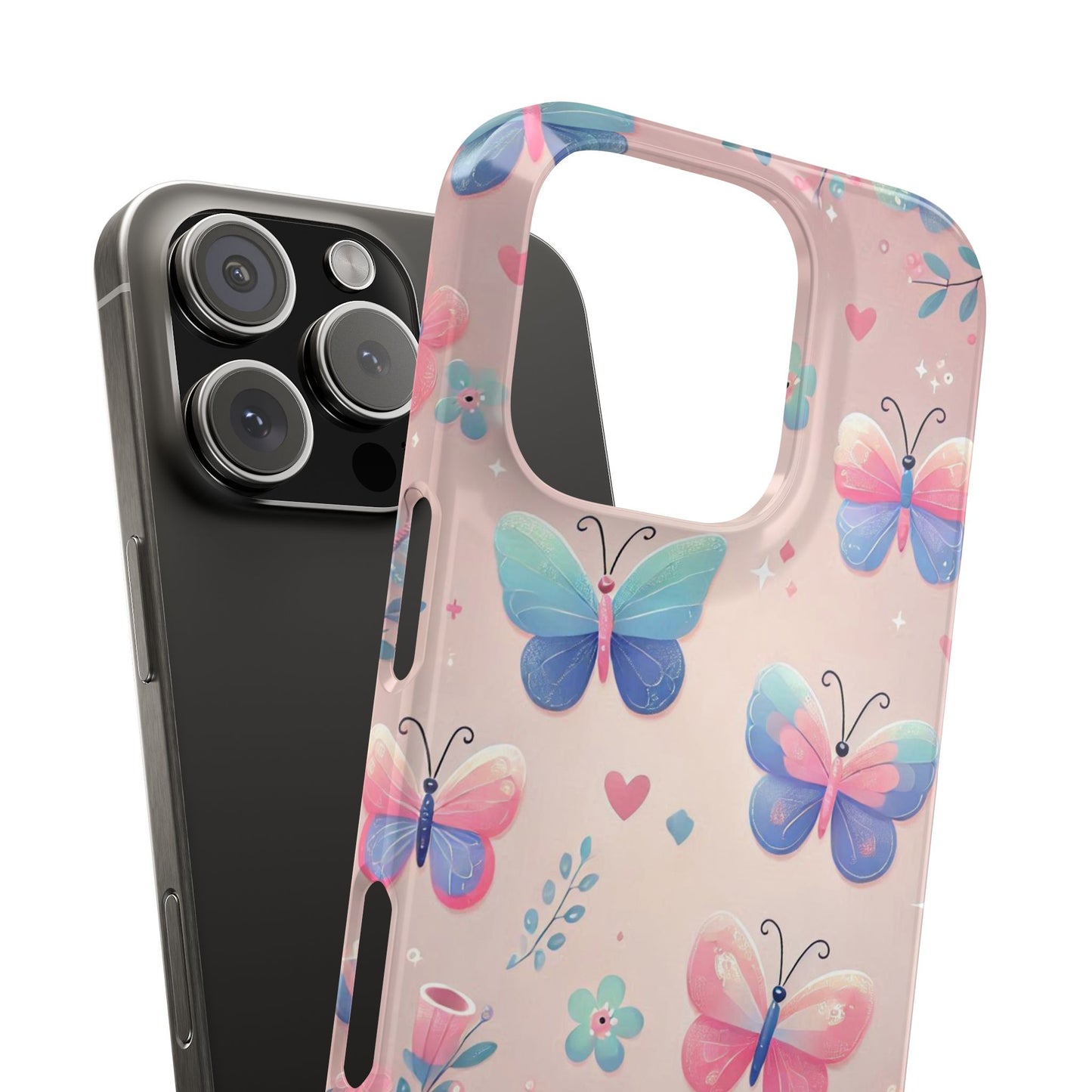 Cute Butterfly Pattern  Slim Phone Case - FC-104