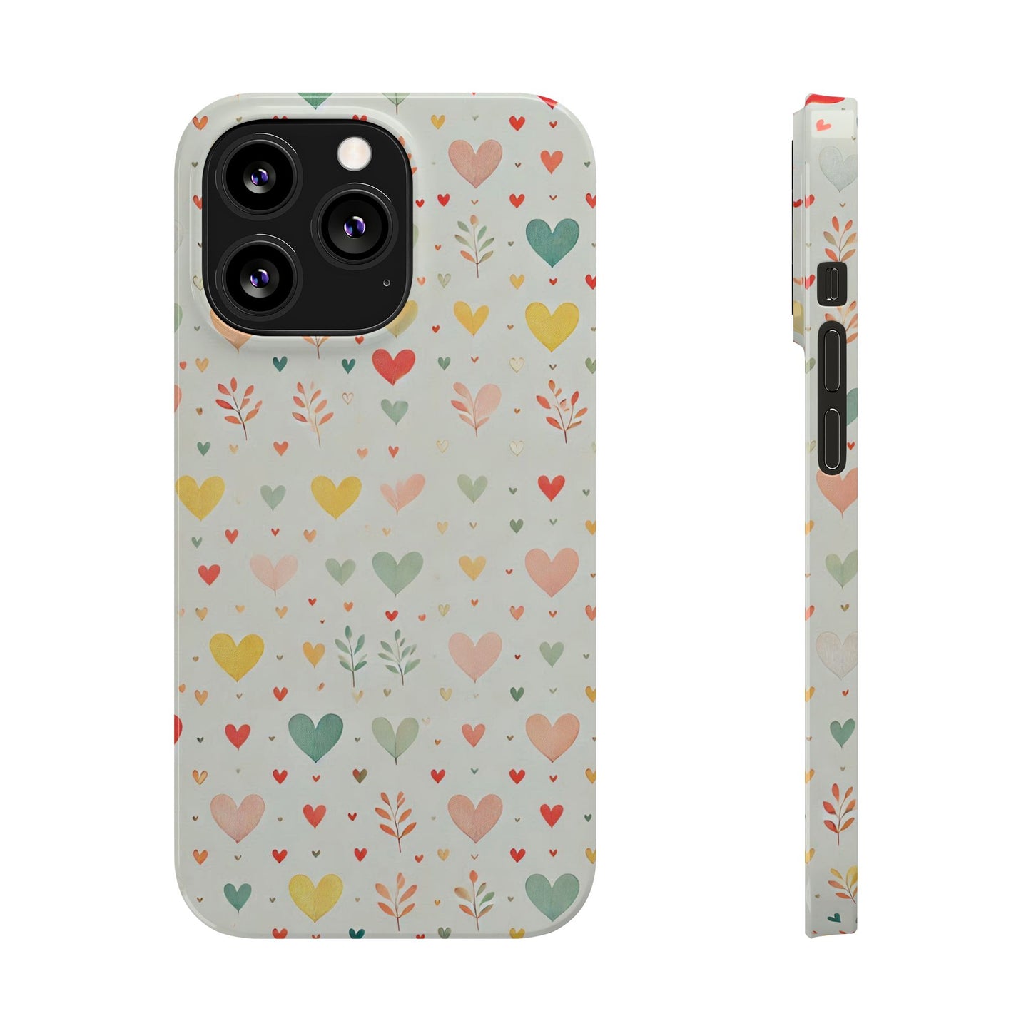 Hearts Slim Phone Case - FC-109