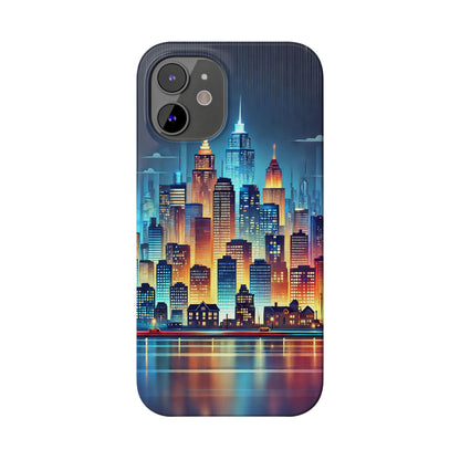 City Scape At Light Slim Phone Cases