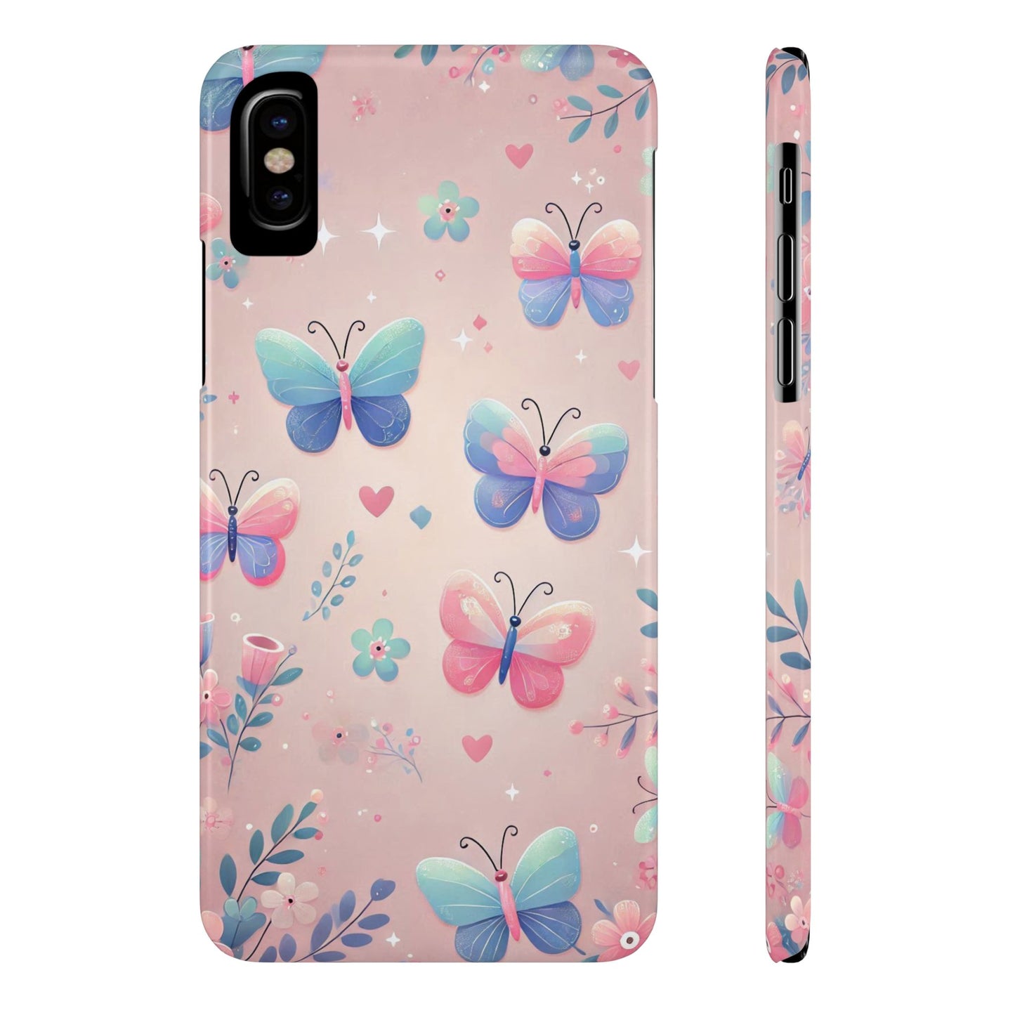 Cute Butterfly Pattern  Slim Phone Case - FC-104