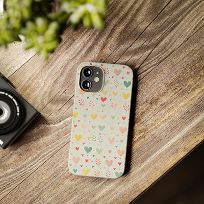 Hearts Slim Phone Case - FC-109