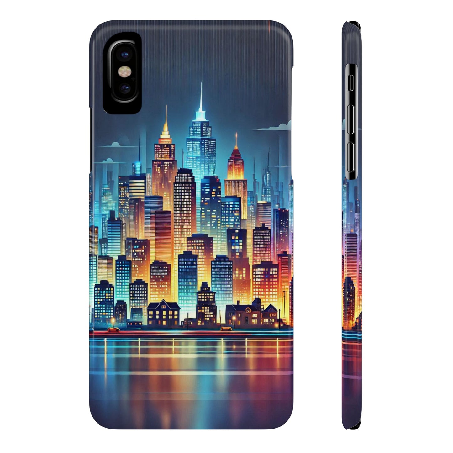 City Scape At Light Slim Phone Cases