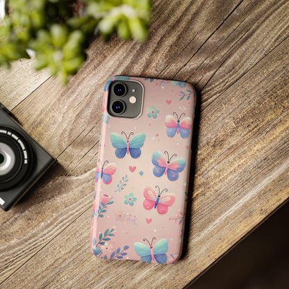 Cute Butterfly Pattern  Slim Phone Case - FC-104