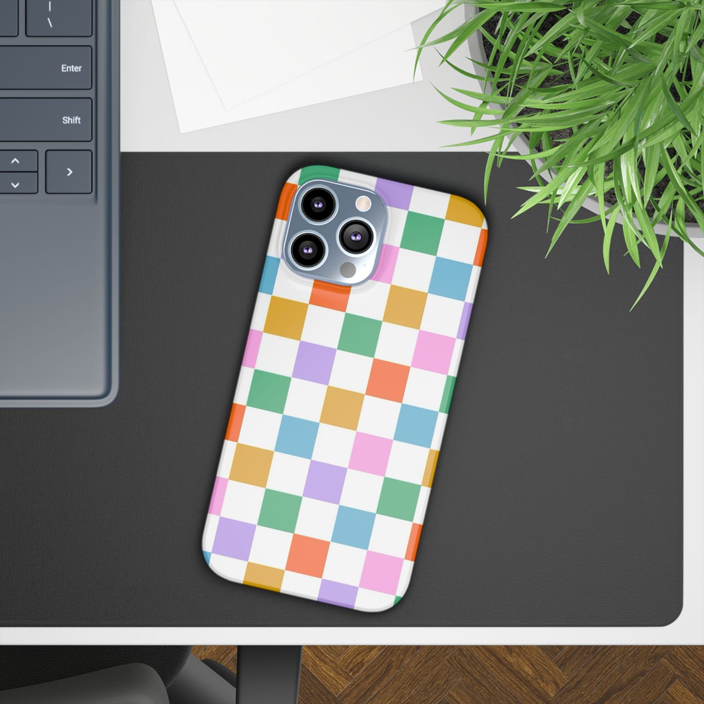 Colorful Checkerboard Slim Cases - FC-115