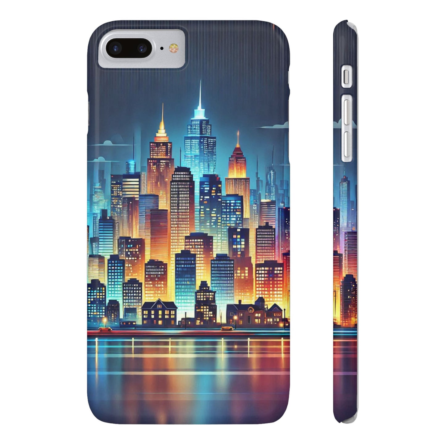 City Scape At Light Slim Phone Cases