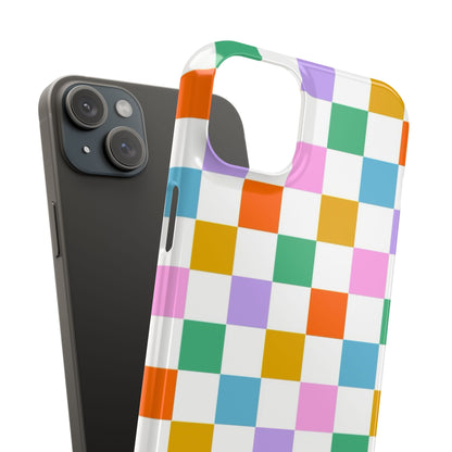 Colorful Checkerboard Slim Cases - FC-115